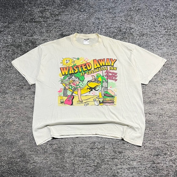 Jerzees Other - Vintage Jimmy Buffet Wasted Away T Shirt Mens XXL White Music Concert